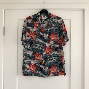 Mens Topman Floral Shirt size Medium
